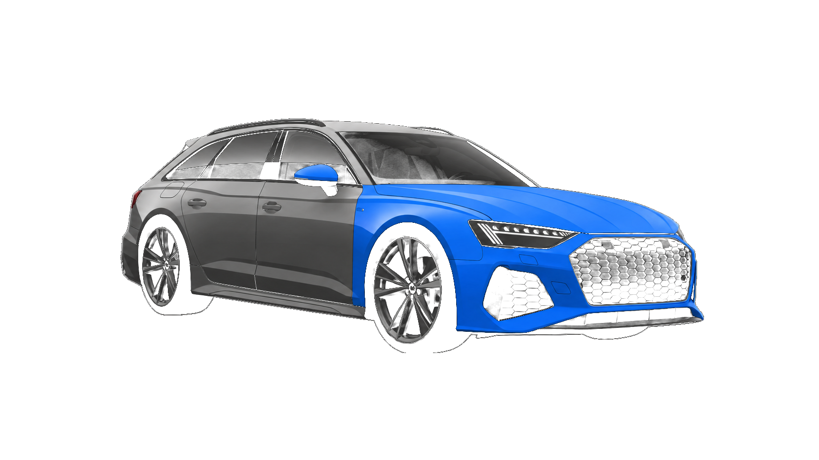 Audi RS6 Avant — Front End PPF coverage